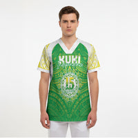 Kuki Independence 2026 Scrub Top Cook Islands 15 Finest Green Version LT05 - Polynesian Pride