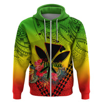 Personalized Hawaii Hoodie Kakau Kanaka Maoli With Hibiscus Flowers LT05 - Polynesian Pride