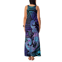 Hawaii Makahiki Turtle Family Matching Tank Maxi Dress and Hawaiian Shirt Spiral Polynesian Tattoo LT05 - Polynesian Pride