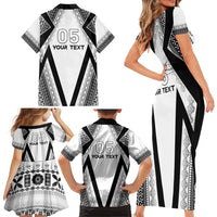 Custom Bula Fiji Football Family Matching Short Sleeve Bodycon Dress and Hawaiian Shirt Go Champions LT05 - Polynesian Pride