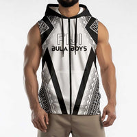Custom Bula Fiji Football Sleeveless Zip Hoodie Go Champions - Polynesian Pride