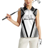 Custom Bula Fiji Football Women Sleeveless Polo Shirt Go Champions LT05 - Polynesian Pride