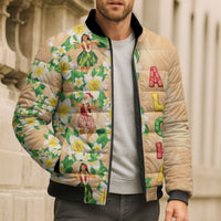 Aloha Hawaii Chilly Christmas Bomber Puffer Jacket Tropical Vibes