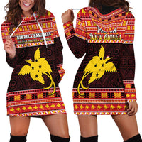 Papua New Guinea Christmas Hoodie Dress Santa Raggiana LT05 - Polynesian Pride
