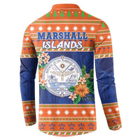 Marshall Islands Christmas Button Sweatshirt Marshallese Seal Meddi Kirijmoj LT05 - Polynesian Pride