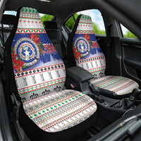 Northern Mariana Islands Christmas Car Seat Cover Poinsettia Filis Pasgua LT05 One Size Blue - Polynesian Pride