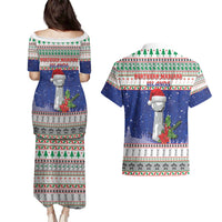 Northern Mariana Islands Christmas Couples Matching Puletasi and Hawaiian Shirt Poinsettia Filis Pasgua LT05 - Polynesian Pride