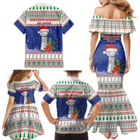 Northern Mariana Islands Christmas Family Matching Mermaid Dress and Hawaiian Shirt Poinsettia Filis Pasgua LT05 - Polynesian Pride