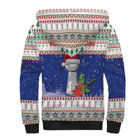 Northern Mariana Islands Christmas Sherpa Hoodie Poinsettia Filis Pasgua LT05 - Polynesian Pride