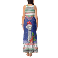 Northern Mariana Islands Christmas Tank Maxi Dress Poinsettia Filis Pasgua LT05 - Polynesian Pride