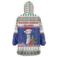 Northern Mariana Islands Christmas Wearable Blanket Hoodie Poinsettia Filis Pasgua LT05 - Polynesian Pride