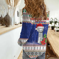 Northern Mariana Islands Christmas Women Casual Shirt Poinsettia Filis Pasgua LT05 - Polynesian Pride