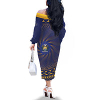 Nauru Angam Day Family Matching Off The Shoulder Long Sleeve Dress and Hawaiian Shirt Polynesian Tribal Pattern Unique Style LT05 - Polynesian Pride