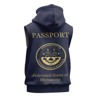 Personalised Federated States Of Micronesia Sleeveless Zip Hoodie FSM Passport LT05 - Polynesian Pride