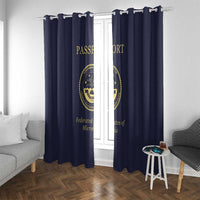 Federated States Of Micronesia Window Curtain FSM Passport - Polynesian Pride