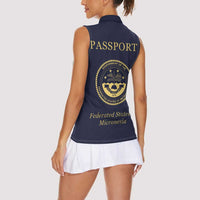 Personalised Federated States Of Micronesia Women Sleeveless Polo Shirt FSM Passport LT05 - Polynesian Pride
