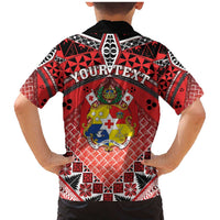 Personalised Tonga Constitution Day Family Matching Mermaid Dress and Hawaiian Shirt 150 Years Jubilee LT05 - Polynesian Pride