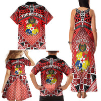Personalised Tonga Constitution Day Family Matching Tank Maxi Dress and Hawaiian Shirt 150 Years Jubilee LT05 - Polynesian Pride