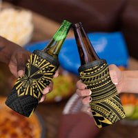 Hawaii And Philippines 4 in 1 Can Cooler Tumbler Kanaka Maoli With Tribal Sun Together Gold LT05 - Polynesian Pride