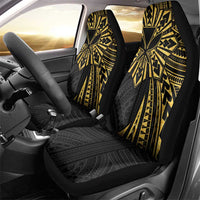 Hawaii And Philippines Car Seat Cover Kanaka Maoli With Tribal Sun Together Gold LT05 - Polynesian Pride