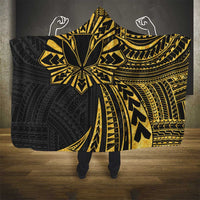 Hawaii And Philippines Hooded Blanket Kanaka Maoli With Tribal Sun Together Gold LT05 - Polynesian Pride