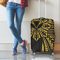 Hawaii And Philippines Luggage Cover Kanaka Maoli With Tribal Sun Together Gold LT05 - Polynesian Pride