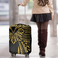 Hawaii And Philippines Luggage Cover Kanaka Maoli With Tribal Sun Together Gold LT05 - Polynesian Pride