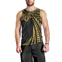 Hawaii And Philippines Men Tank Top Kanaka Maoli With Tribal Sun Together Gold LT05 - Polynesian Pride