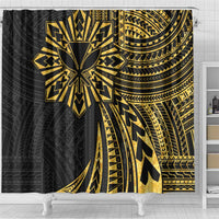 Hawaii And Philippines Shower Curtain Kanaka Maoli With Tribal Sun Together Gold LT05 - Polynesian Pride