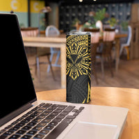 Hawaii And Philippines Skinny Tumbler Kanaka Maoli With Tribal Sun Together Gold LT05 - Polynesian Pride