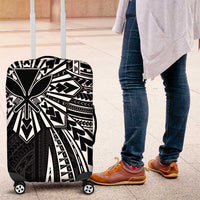Hawaii And Philippines Luggage Cover Kanaka Maoli With Tribal Sun Together Black LT05 Black - Polynesian Pride