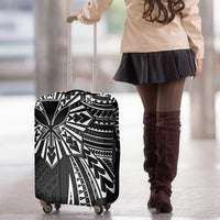 Hawaii And Philippines Luggage Cover Kanaka Maoli With Tribal Sun Together Black LT05 - Polynesian Pride