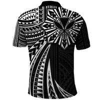 Hawaii And Philippines Polo Shirt Kanaka Maoli With Tribal Sun Together Black LT05 - Polynesian Pride