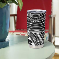 Hawaii And Philippines Tumbler Cup Kanaka Maoli With Tribal Sun Together Black LT05 - Polynesian Pride