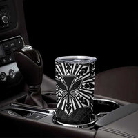 Hawaii And Philippines Tumbler Cup Kanaka Maoli With Tribal Sun Together Black LT05 - Polynesian Pride
