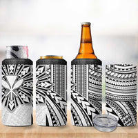 Hawaii And Philippines 4 in 1 Can Cooler Tumbler Kanaka Maoli With Tribal Sun Together White LT05 - Polynesian Pride