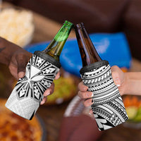 Hawaii And Philippines 4 in 1 Can Cooler Tumbler Kanaka Maoli With Tribal Sun Together White LT05 - Polynesian Pride