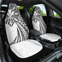 Hawaii And Philippines Car Seat Cover Kanaka Maoli With Tribal Sun Together White LT05 One Size White - Polynesian Pride