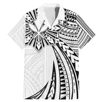Hawaii And Philippines Family Matching Mermaid Dress and Hawaiian Shirt Kanaka Maoli With Tribal Sun Together White LT05 Dad's Shirt - Short Sleeve White - Polynesian Pride