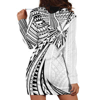 Hawaii And Philippines Hoodie Dress Kanaka Maoli With Tribal Sun Together White LT05 - Polynesian Pride