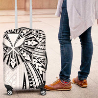 Hawaii And Philippines Luggage Cover Kanaka Maoli With Tribal Sun Together White LT05 White - Polynesian Pride