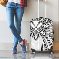 Hawaii And Philippines Luggage Cover Kanaka Maoli With Tribal Sun Together White LT05 - Polynesian Pride