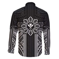Hawaii And Philippines Together Family Matching Mermaid Dress and Hawaiian Shirt Polynesian Pattern With Filipino Barong Black LT05 - Polynesian Pride