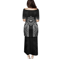 Hawaii And Philippines Together Family Matching Puletasi and Hawaiian Shirt Polynesian Pattern With Filipino Barong Black LT05 - Polynesian Pride
