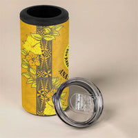 Tonga Anastasis College 4 in 1 Can Cooler Tumbler Tongan Ngatu Kupesi Pattern - Polynesian Pride
