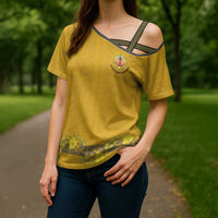 Tonga Anastasis College Cross Shoulder Shirt Tongan Ngatu Kupesi Pattern - Polynesian Pride