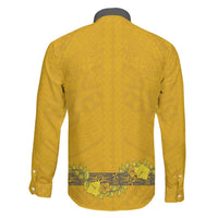 Tonga Anastasis College Family Matching Off The Shoulder Long Sleeve Dress and Hawaiian Shirt Tongan Ngatu Kupesi Pattern LT05 - Polynesian Pride