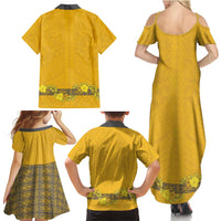 Tonga Anastasis College Family Matching Summer Maxi Dress and Hawaiian Shirt Tongan Ngatu Kupesi Pattern LT05 - Polynesian Pride