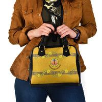 Tonga Anastasis College Shoulder Handbag Tongan Ngatu Kupesi Pattern - Polynesian Pride