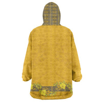 Tonga Anastasis College Wearable Blanket Hoodie Tongan Ngatu Kupesi Pattern - Polynesian Pride